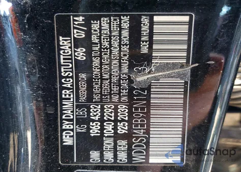 2014 Mercedes-Benz Cla 250 из США, поврежденный, VIN WDDSJ4EB9EN121133